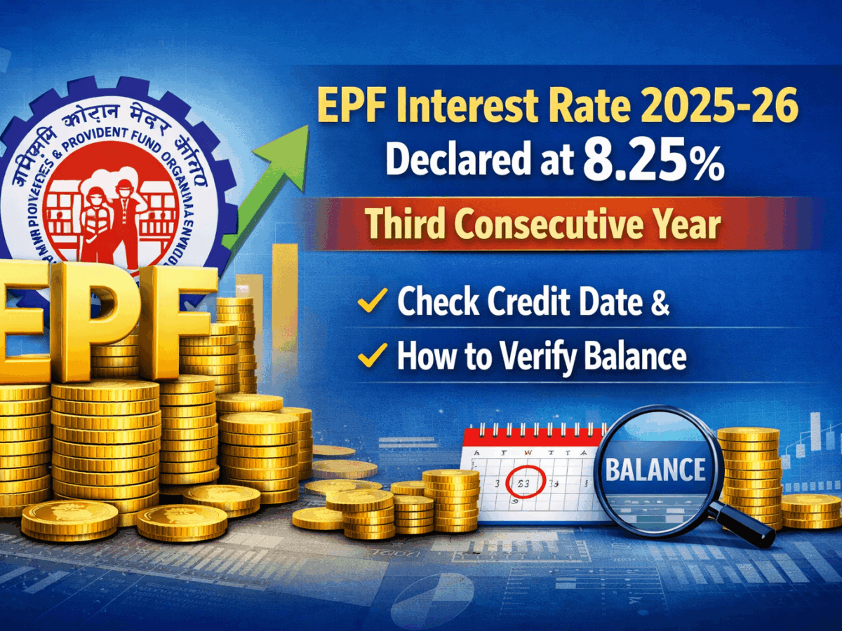 EPF Interest Rate 2025-26 Declared at 8.25%: Third Consecutive Year, Check Credit Date & How to Verify Balance