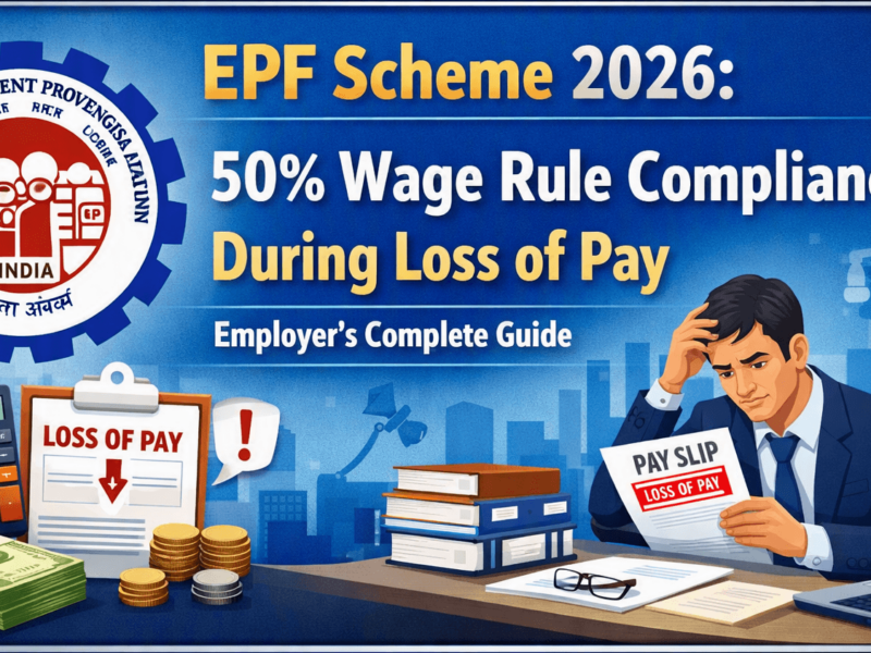 EPF Scheme 2026 50% Wage Rule Compliance During Loss of Pay – Employer's Complete Guide