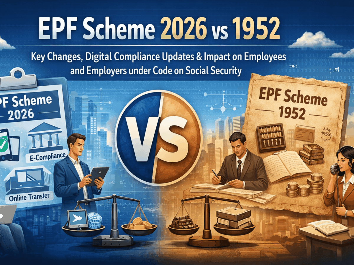 EPF Scheme 2026 vs 1952: Key Changes, Digital Compliance Updates & Impact on Employees and Employers under Code on Social Security