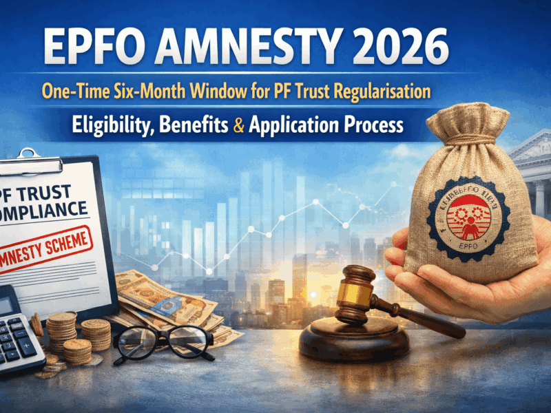 EPFO AMNESTY 2026: One-Time Six-Month Window for PF Trust Regularisation – Eligibility, Benefits & Application Process