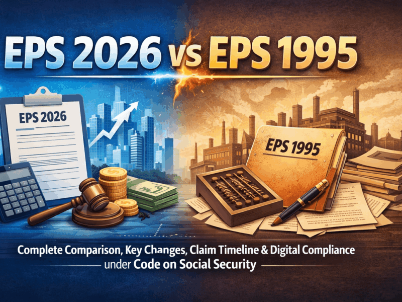 EPS 2026 vs EPS 1995: Complete Comparison, Key Changes, Claim Timeline & Digital Compliance under Code on Social Security
