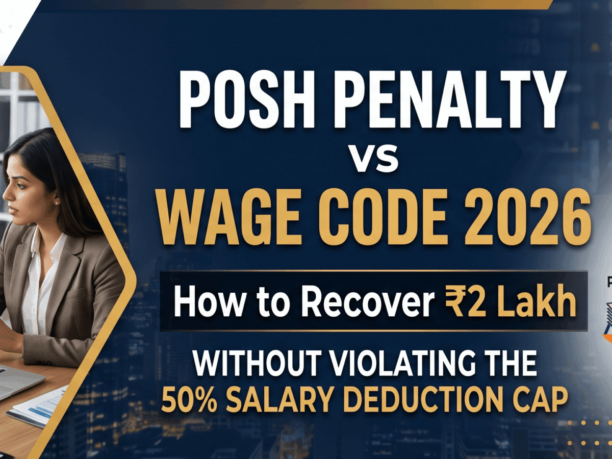 POSH Penalty vs Wage Code 2026 How to Recover ₹2 Lakh Without Violating the 50% Salary Deduction Cap