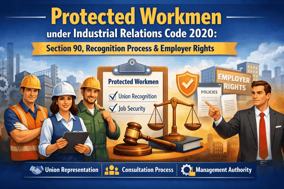 Protected Workmen under Industrial Relations Code 2020: Section 90, Recognition Process & Employer Rights