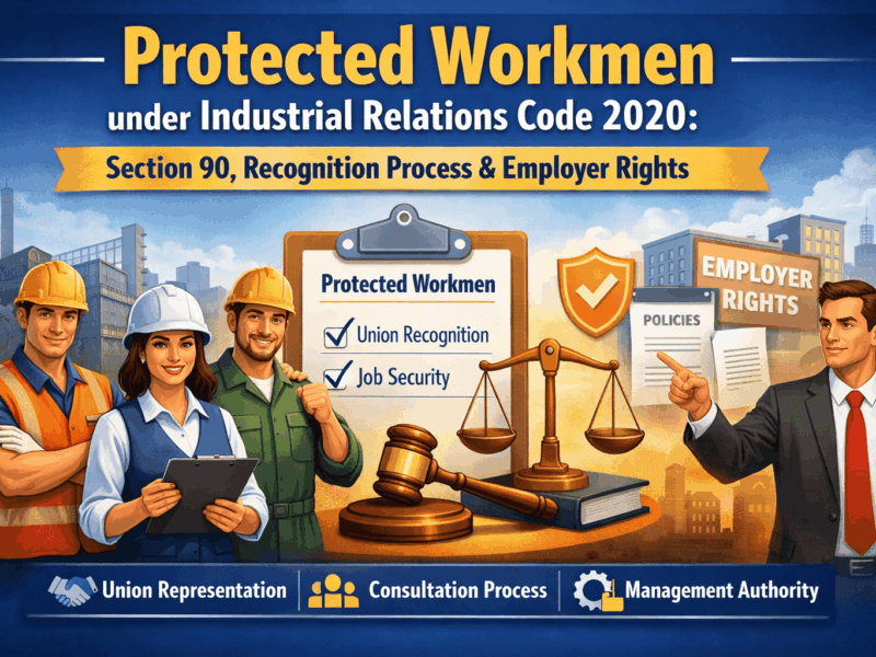 Protected Workmen under Industrial Relations Code 2020: Section 90, Recognition Process & Employer Rights