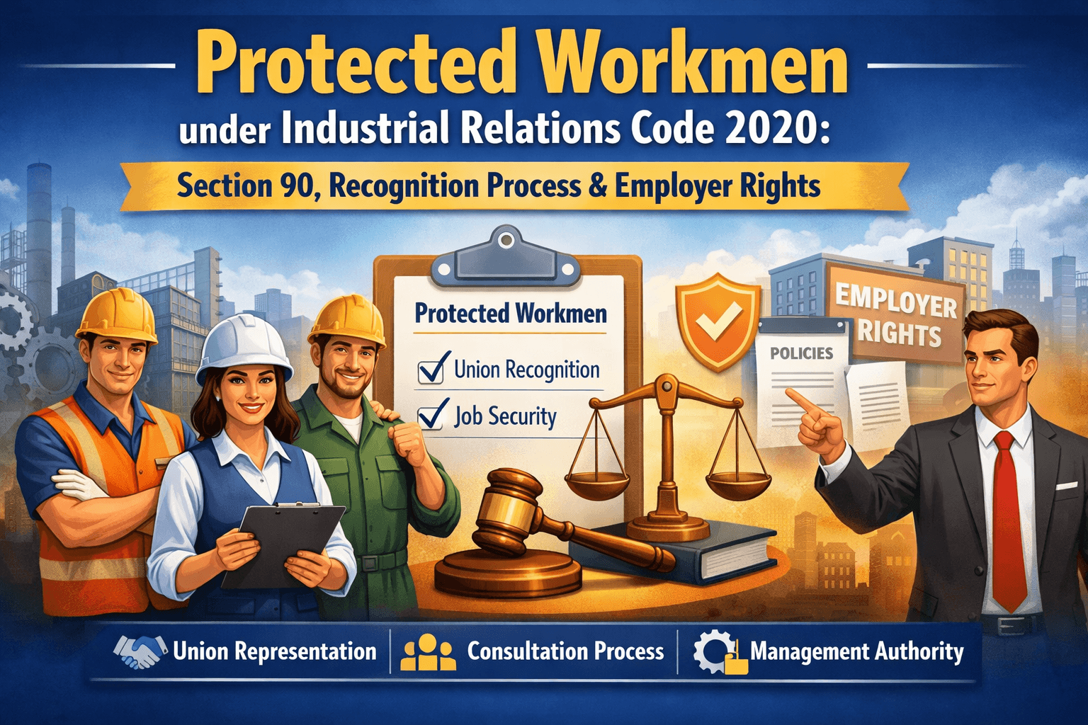 Protected Workmen under Industrial Relations Code 2020: Section 90, Recognition Process & Employer Rights