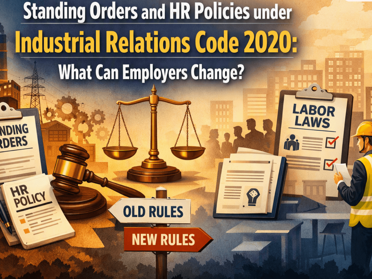 Standing Orders and HR Policies under Industrial Relations Code 2020: What Can Employers Change?