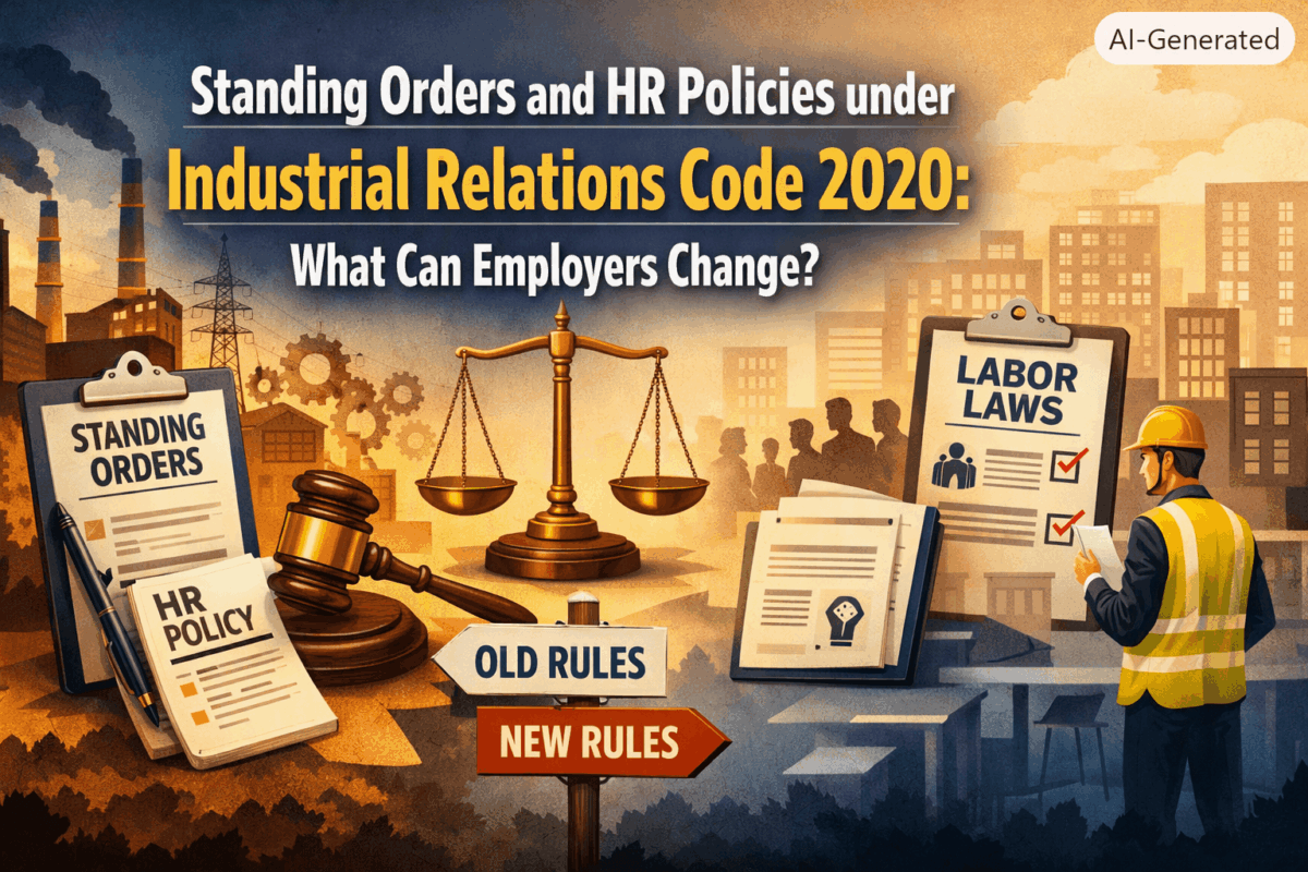 Standing Orders and HR Policies under Industrial Relations Code 2020: What Can Employers Change?