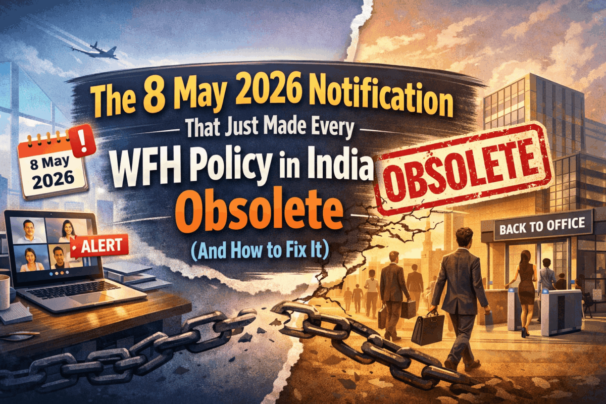 The 8 May 2026 Notification That Just Made Every WFH Policy in India Obsolete (And How to Fix It)