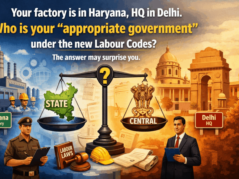 Your factory is in Haryana, HQ in Delhi. Who is your “appropriate government” under the new Labour Codes? The answer may surprise you