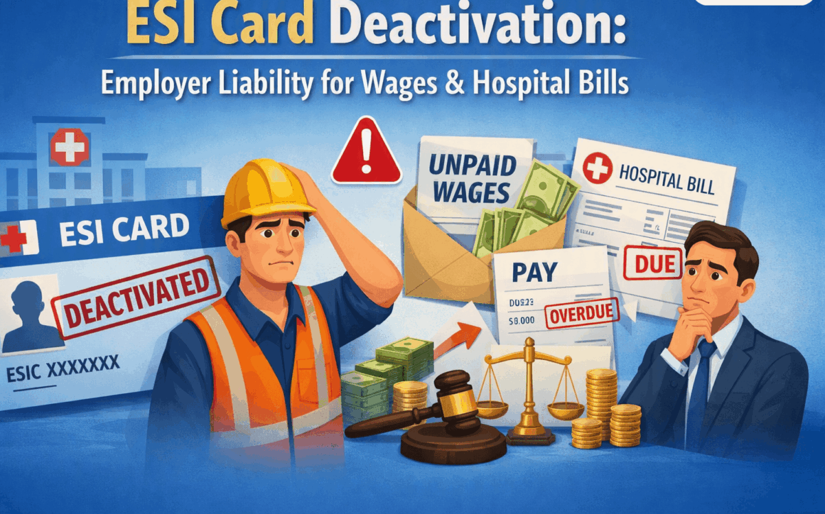 ESI Card Deactivation: Employer Liability for Wages & Hospital Bills