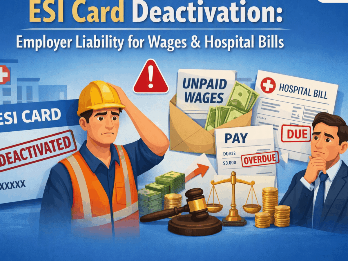 ESI Card Deactivation: Employer Liability for Wages & Hospital Bills