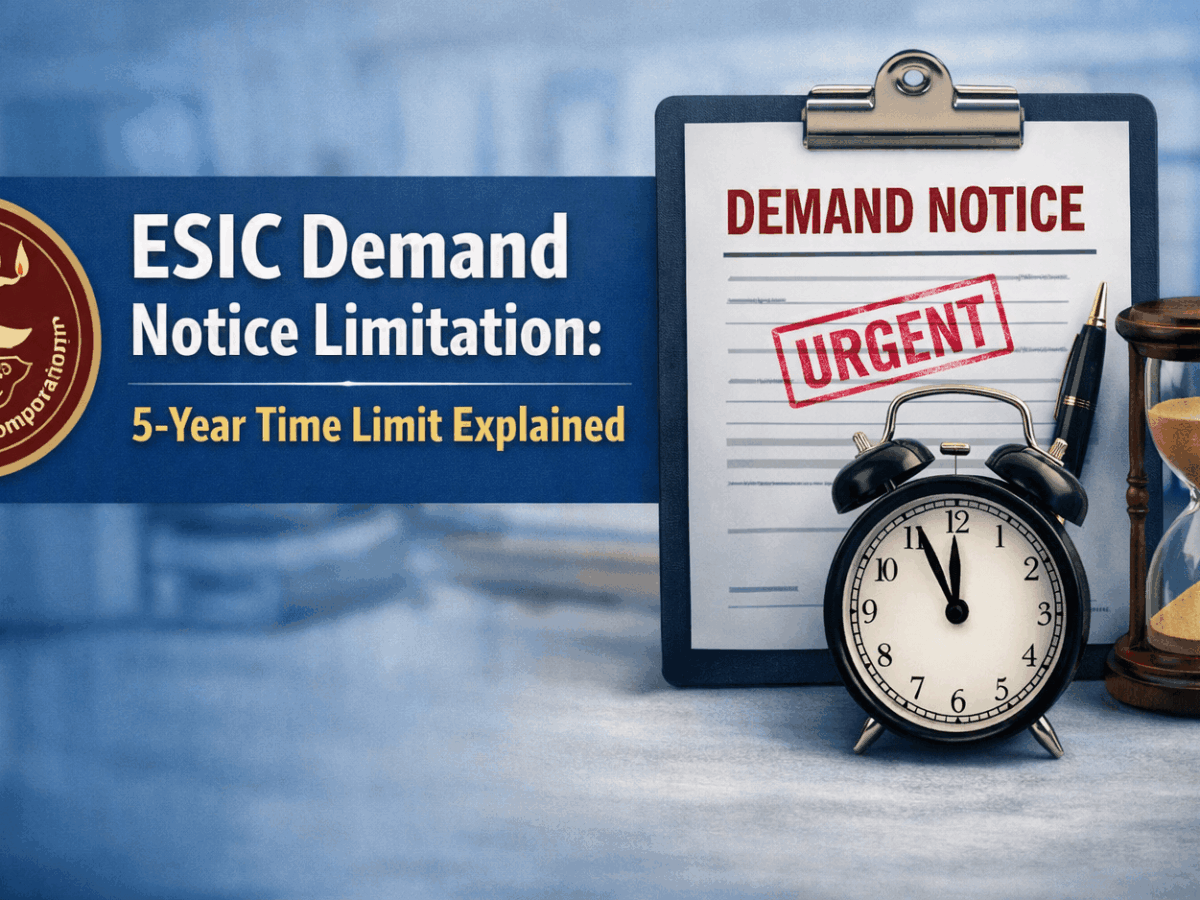ESIC Demand Notice Limitation: 5-Year Time Limit Explained