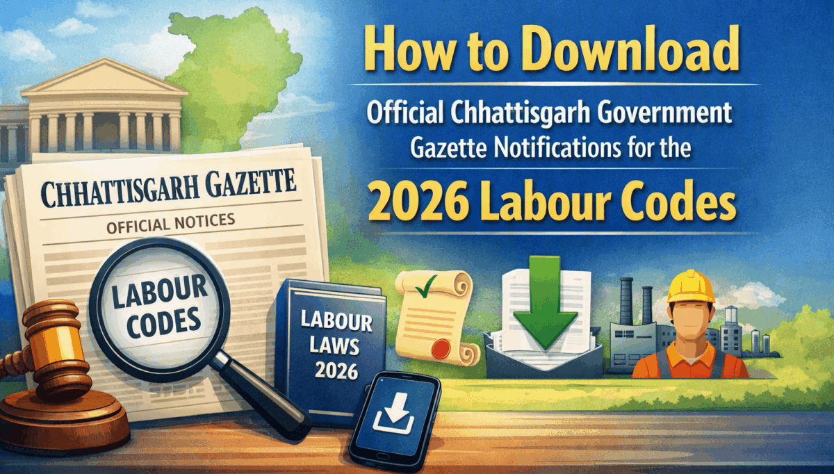 How to Download Official Chhattisgarh Government Gazette Notifications for the 2026 Labour Codes