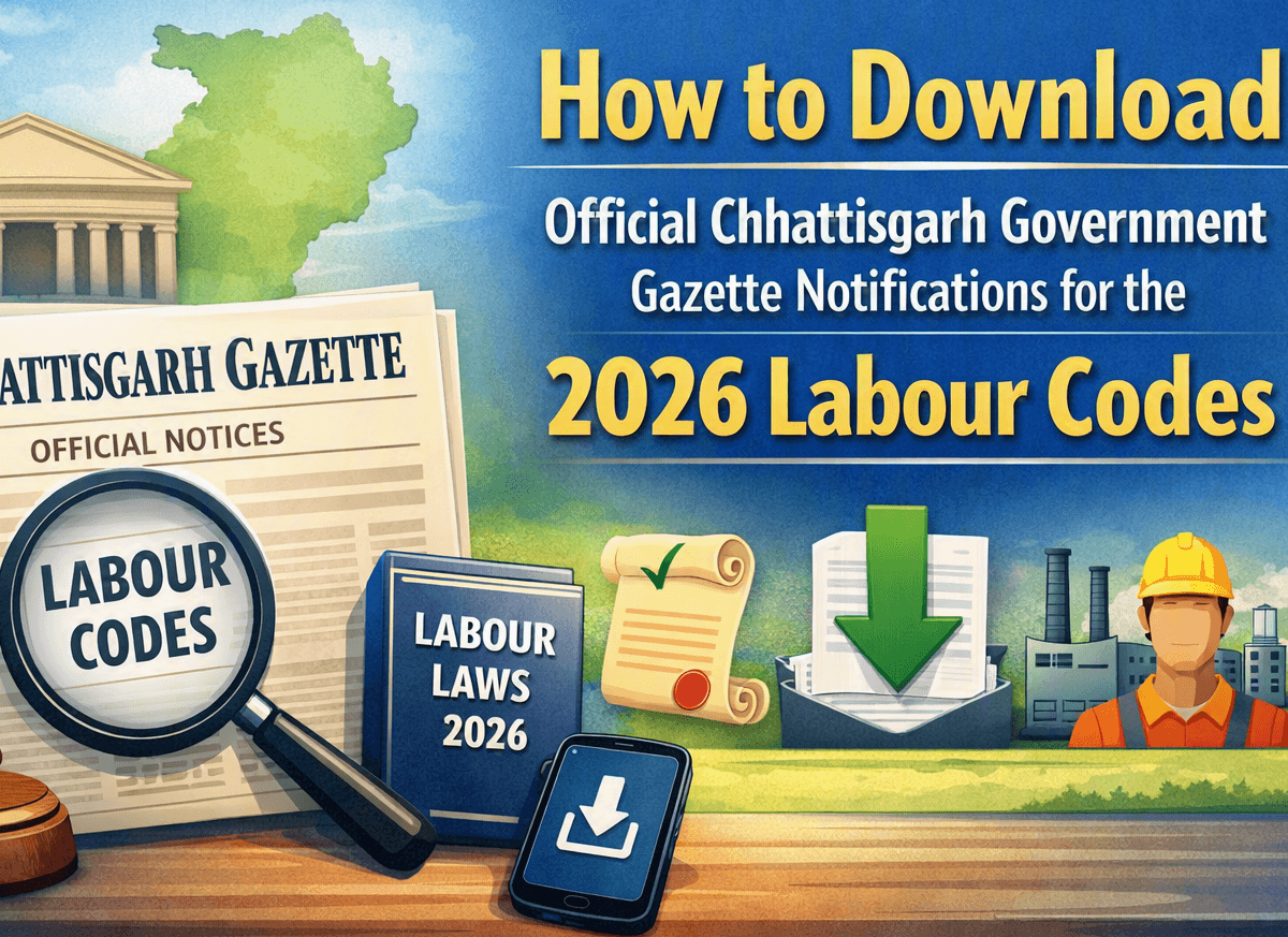 How to Download Official Chhattisgarh Government Gazette Notifications for the 2026 Labour Codes