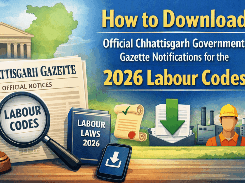 How to Download Official Chhattisgarh Government Gazette Notifications for the 2026 Labour Codes