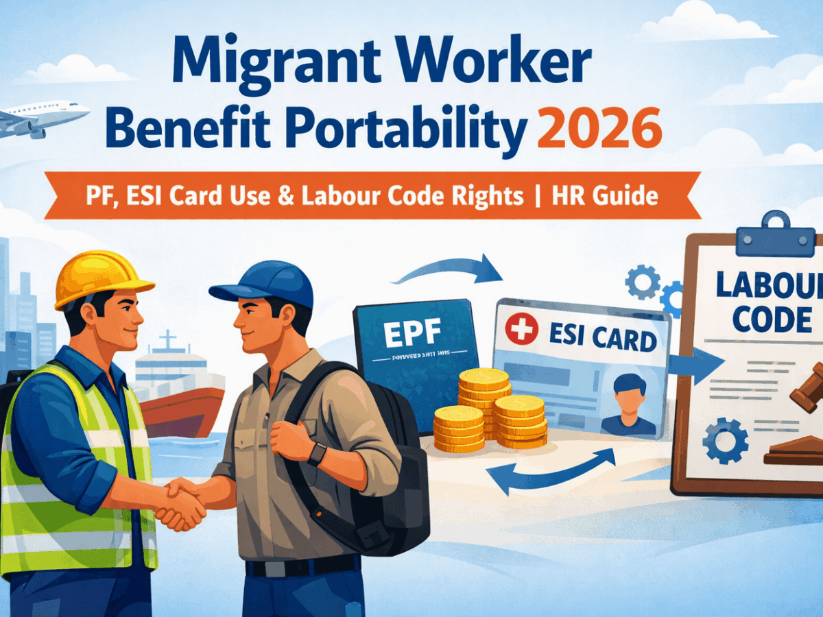 Migrant Worker Benefit Portability 2026 PF, ESI Card Use & Labour Code Rights HR Guide