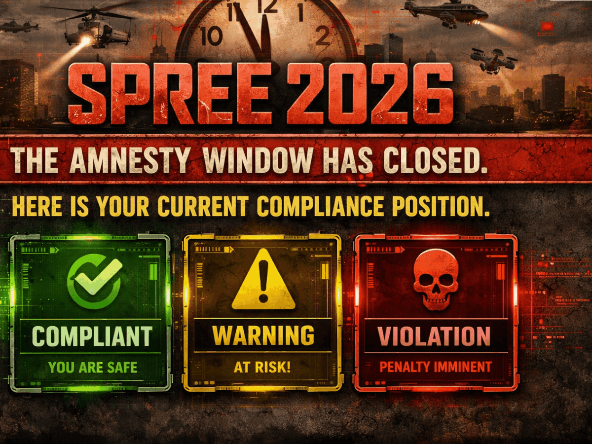 SPREE 2026: The Amnesty Window Has Closed. Here Is Your Current Compliance Position.