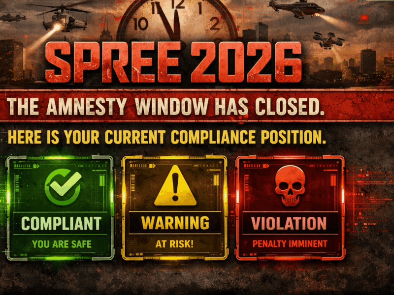 SPREE 2026: The Amnesty Window Has Closed. Here Is Your Current Compliance Position.