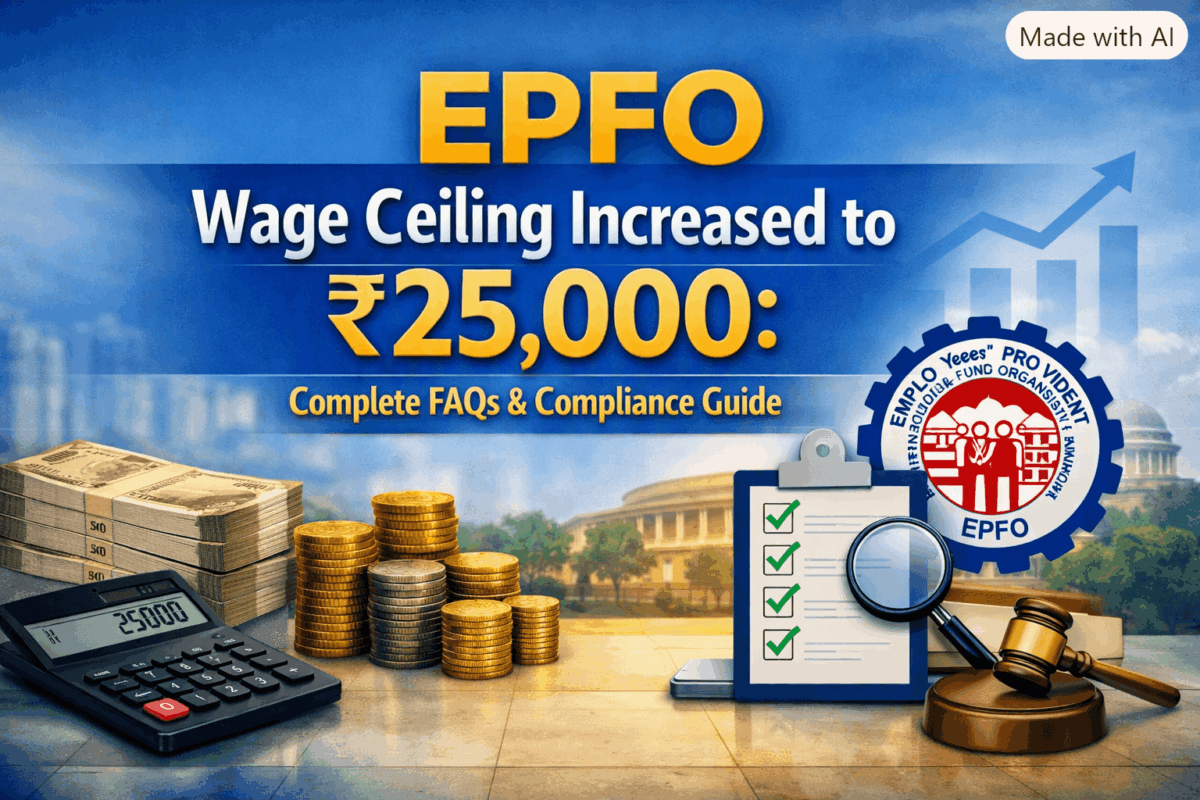EPFO वेतन सीमा ₹25,000 तक बढ़ी: संपूर्ण FAQs और अनुपालन गाइड