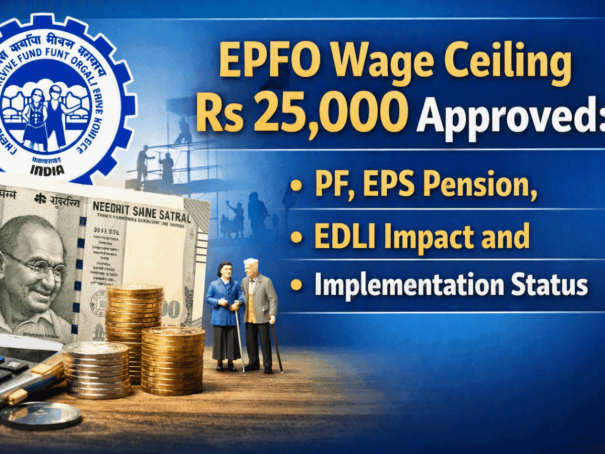EPFO Wage Ceiling Rs 25,000 Approved PF, EPS Pension, EDLI Impact and Implementation Status