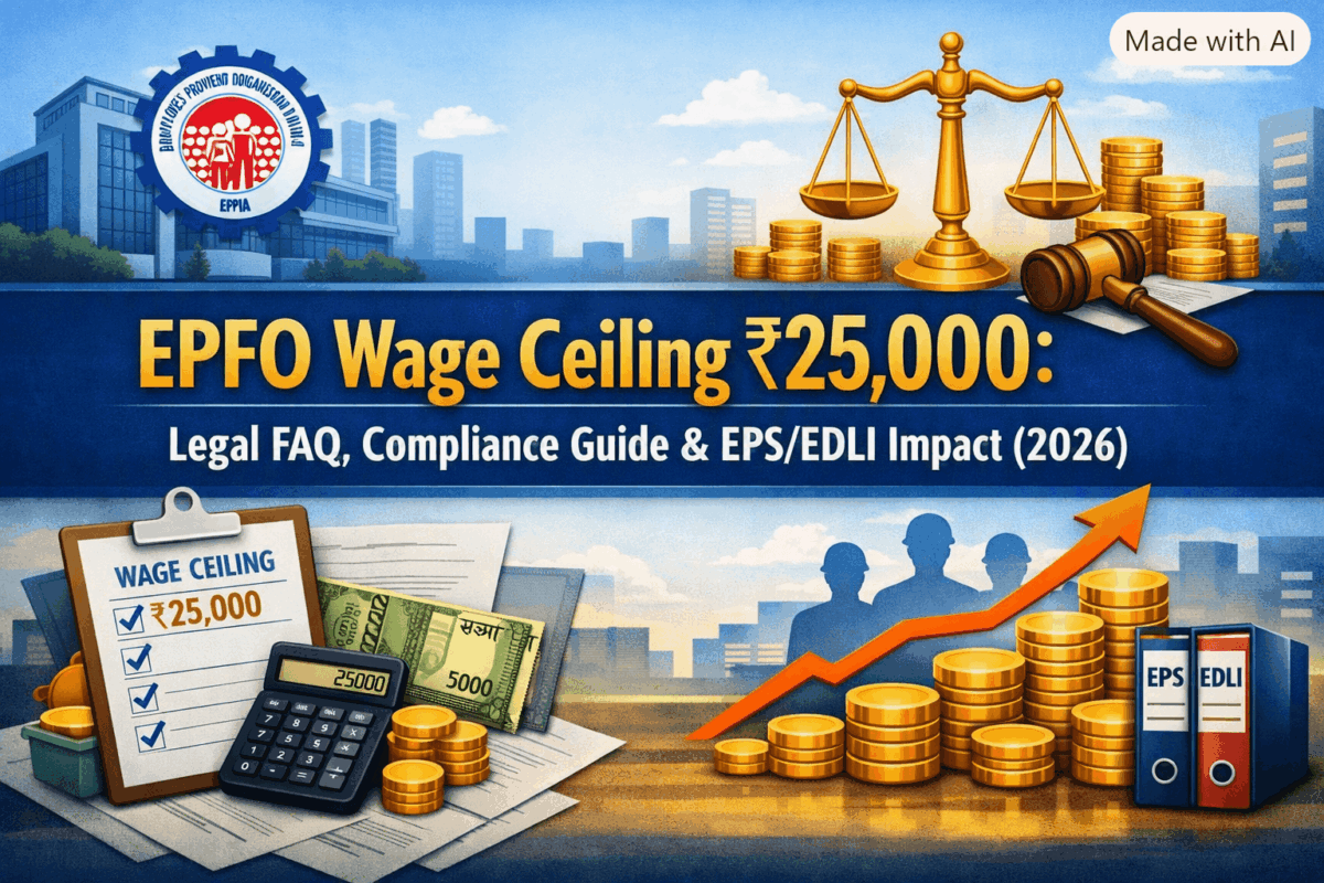 EPFO Wage Ceiling ₹25,000 Legal FAQ, Compliance Guide & EPSEDLI Impact (2026)