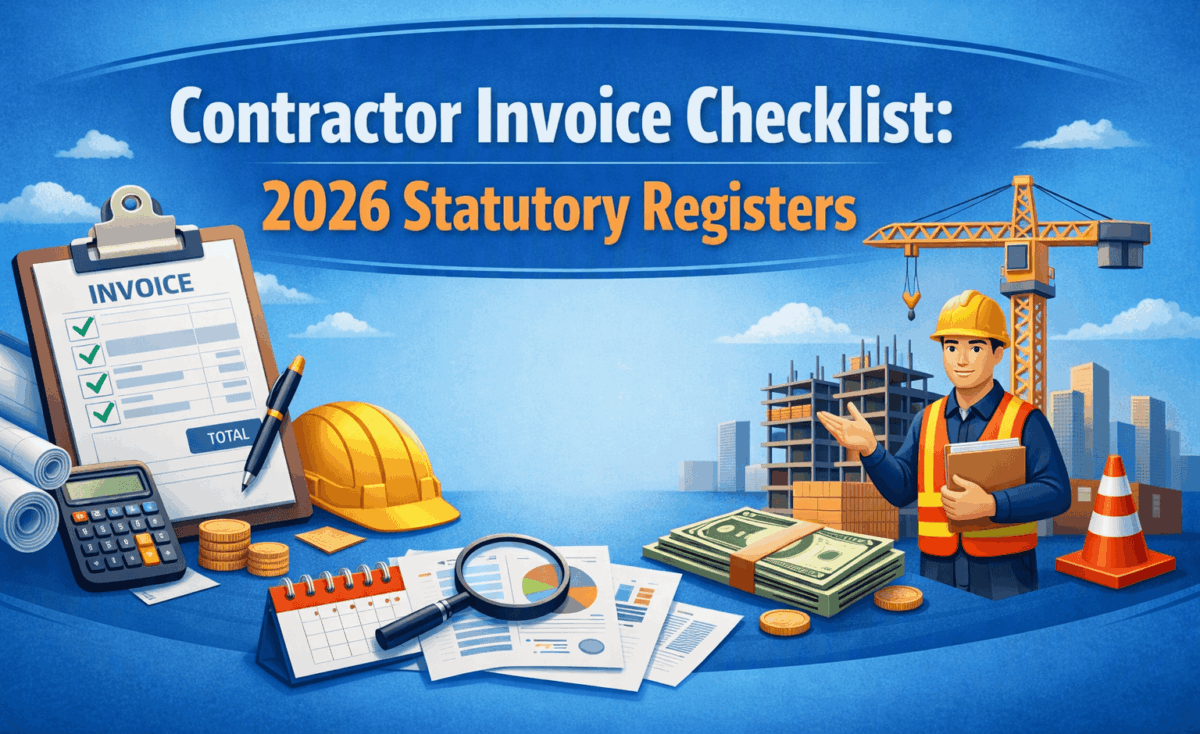 Contractor Invoice Checklist: 2026 Statutory Registers