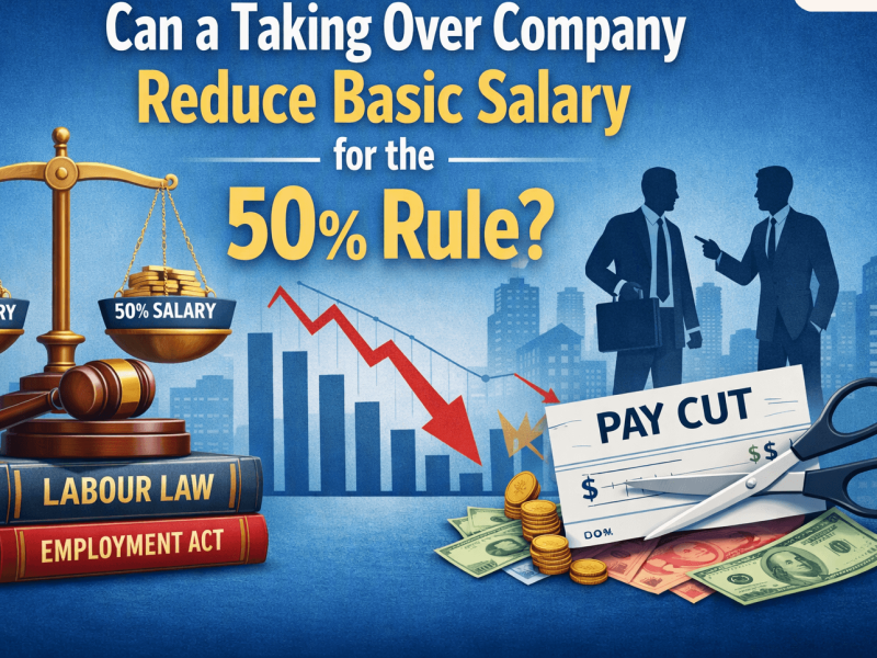 Can a Taking-Over Management Reduce the Basic Salary to Align with the 50% Wage Rule?