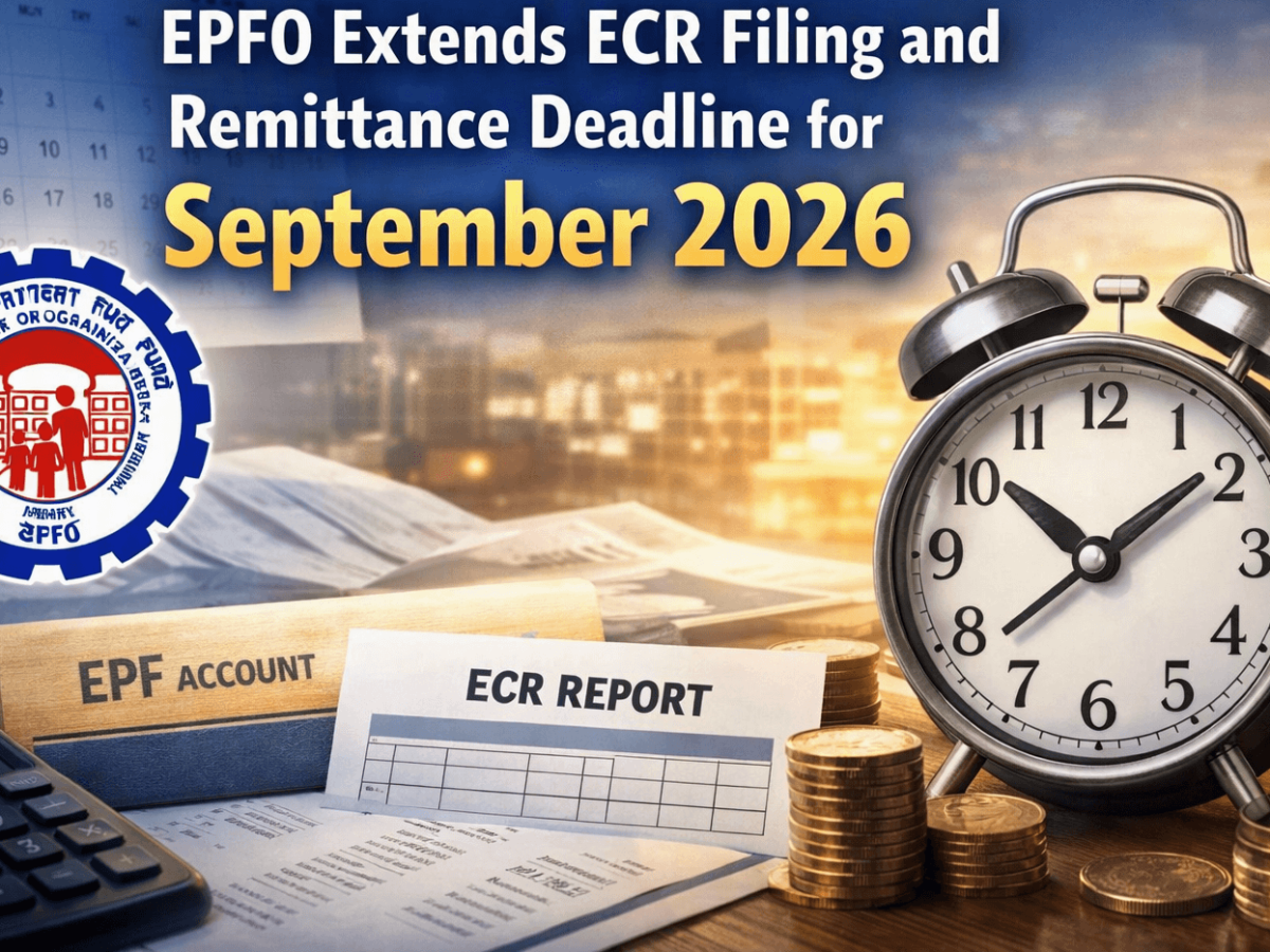 EPFO Extends ECR Filing and Remittance Deadline for September 2026