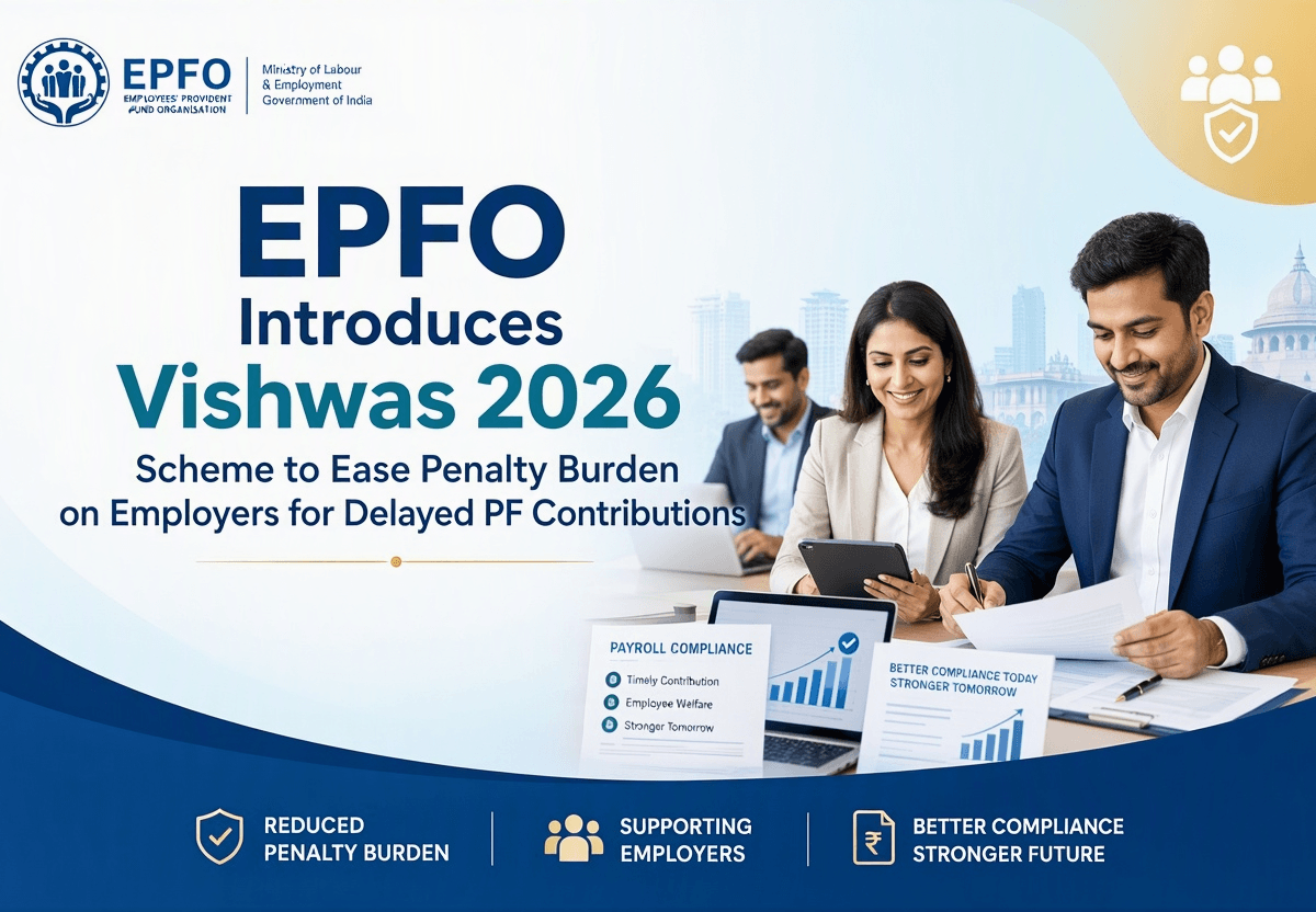 EPFO Introduces Vishwas 2026 Scheme to Ease Penalty Burden on Employers for Delayed PF Contributions