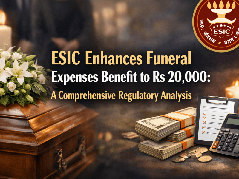 सामाजिक सुरक्षा संहितेअंतर्गत ESIC कडून अंत्यसंस्कार खर्चाच्या मदतीत २०,००० रुपयांपर्यंत वाढ