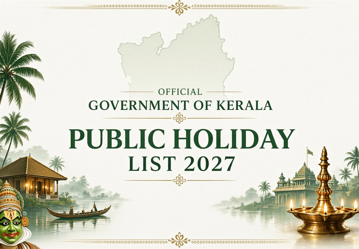 Official Government of Kerala Public Holiday List 2027