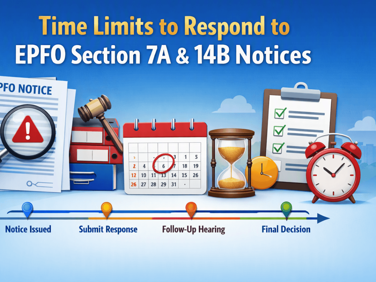 Time Limits to Respond to EPFO Section 7A & 14B Notices